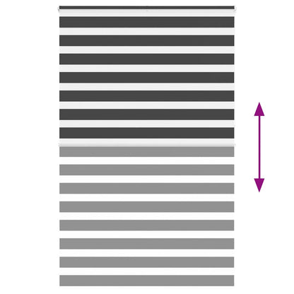 Zebra Blind Black 145x230 cm Fabric Width 140.9 cm Polyester