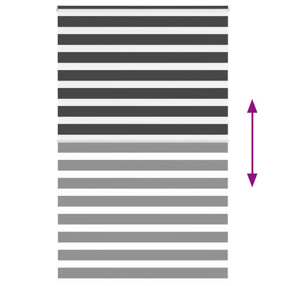 Zebra Blind Black 150x230 cm Fabric Width 145.9 cm Polyester