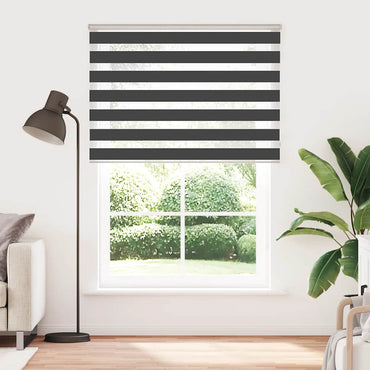 Zebra Blind Black 165x230 cm Fabric Width 160.9 cm Polyester