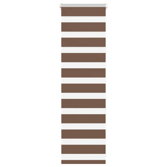 Zebra Blind Brown 45x100 cm Fabric Width 40.9 cm Polyester