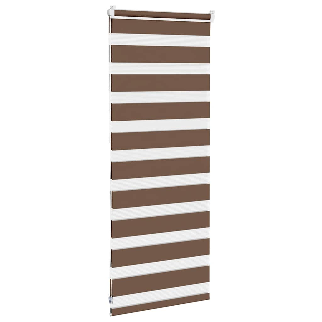 Zebra Blind Brown 55x100 cm Fabric Width 50.9 cm Polyester