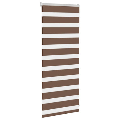 Zebra Blind Brown 60x100 cm Fabric Width 55.9 cm Polyester