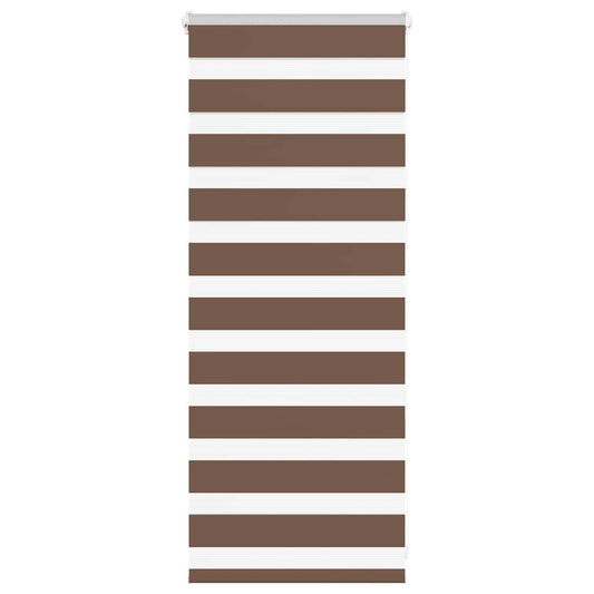 Zebra Blind Brown 65x100 cm Fabric Width 60.9 cm Polyester