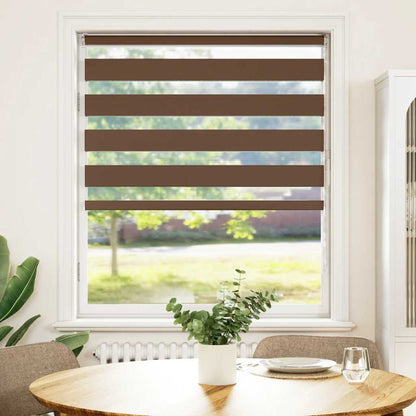 Zebra Blind Brown 105x100 cm Fabric Width 100.9 cm Polyester