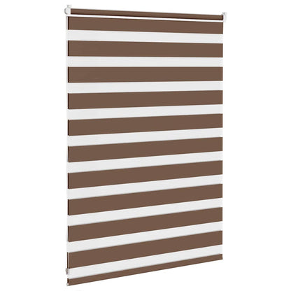 Zebra Blind Brown 105x100 cm Fabric Width 100.9 cm Polyester