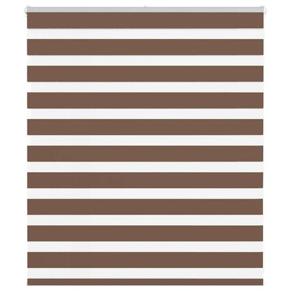 Zebra Blind Brown 120x100 cm Fabric Width 115.9 cm Polyester