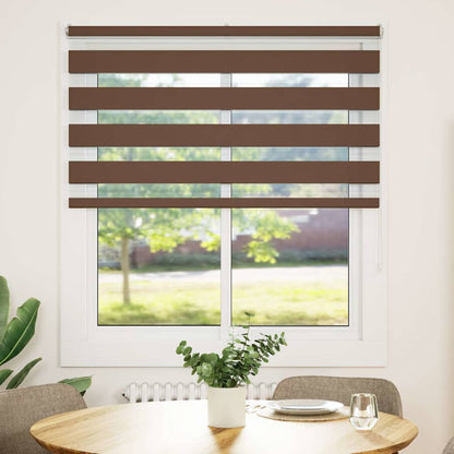 Zebra Blind Brown 125x100 cm Fabric Width 120.9 cm Polyester