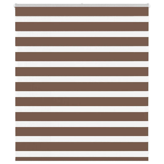 Zebra Blind Brown 135x100 cm Fabric Width 130.9 cm Polyester