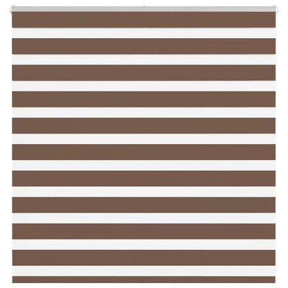 Zebra Blind Brown 140x100 cm Fabric Width 135.9 cm Polyester