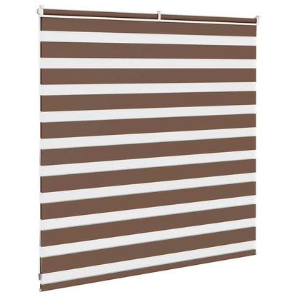 Zebra Blind Brown 140x100 cm Fabric Width 135.9 cm Polyester