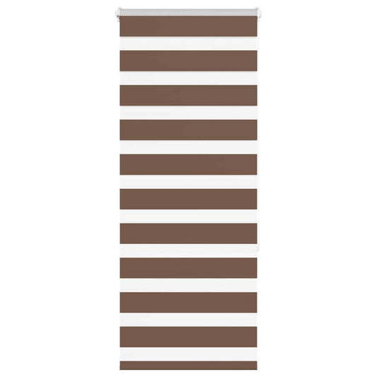 Zebra Blind Brown 55x150 cm Fabric Width 50.9 cm Polyester