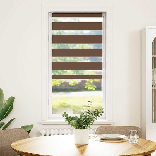 Zebra Blind Brown 65x150 cm Fabric Width 60.9 cm Polyester
