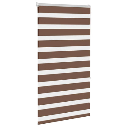 Zebra Blind Brown 75x150 cm Fabric Width 70.9 cm Polyester