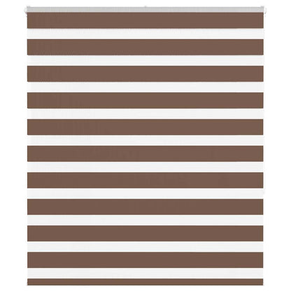 Zebra Blind Brown 120x150 cm Fabric Width 115.9 cm Polyester