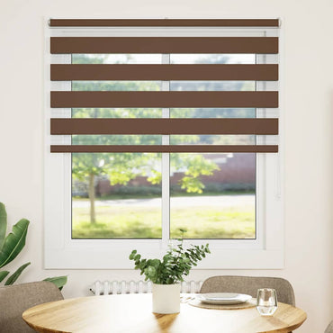 Zebra Blind Brown 120x150 cm Fabric Width 115.9 cm Polyester