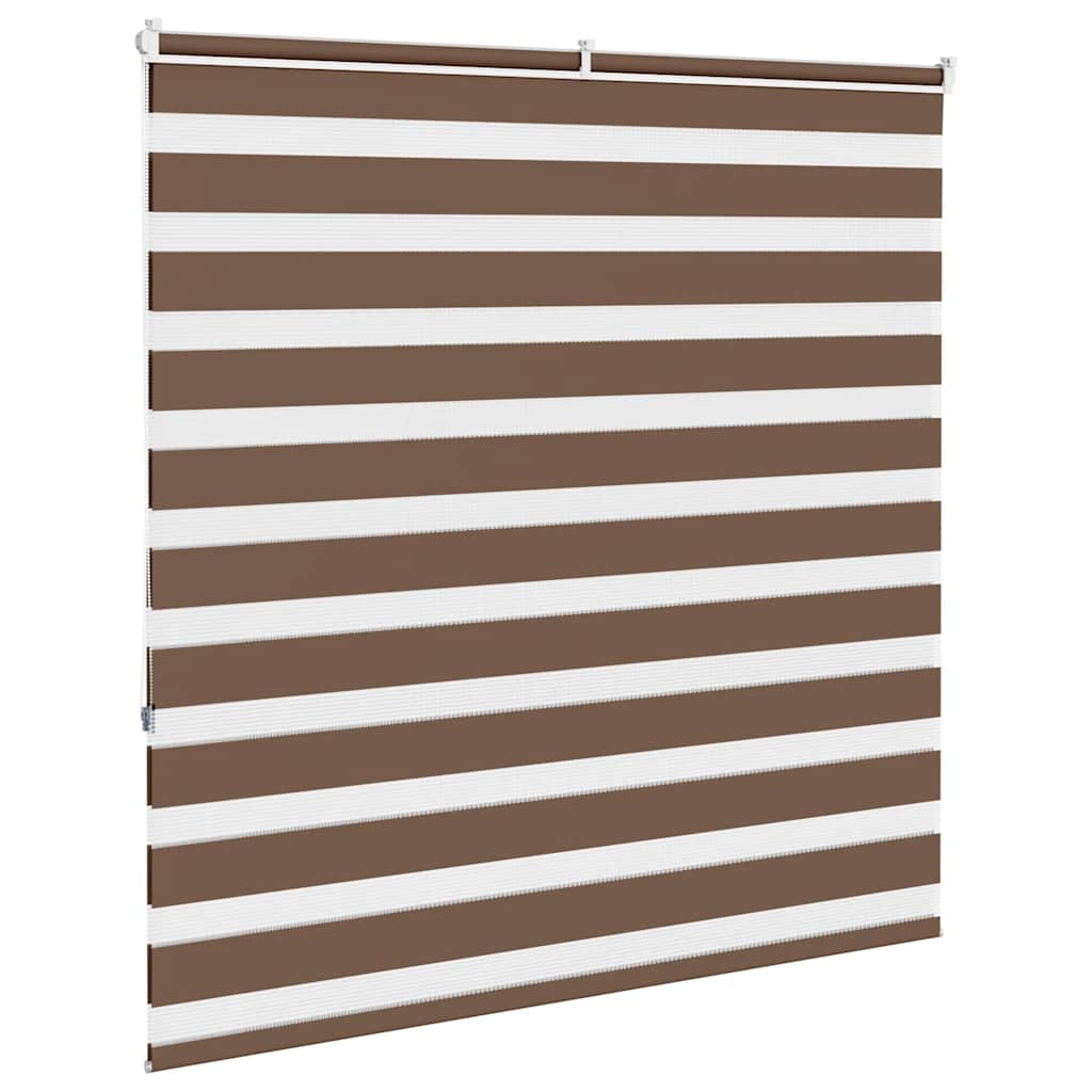 Zebra Blind Brown 140x150 cm Fabric Width 135.9 cm Polyester