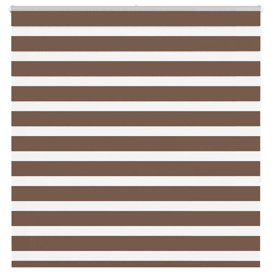 Zebra Blind Brown 150x150 cm Fabric Width 145.9 cm Polyester