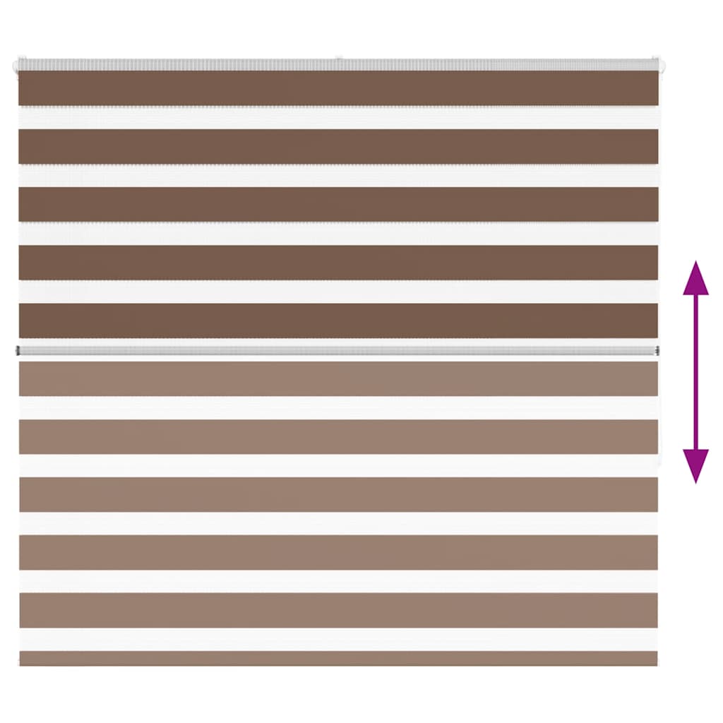 Zebra Blind Brown 155x150 cm Fabric Width 150.9 cm Polyester