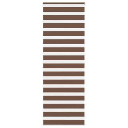 Zebra Blind Brown 75x200 cm Fabric Width 70.9 cm Polyester