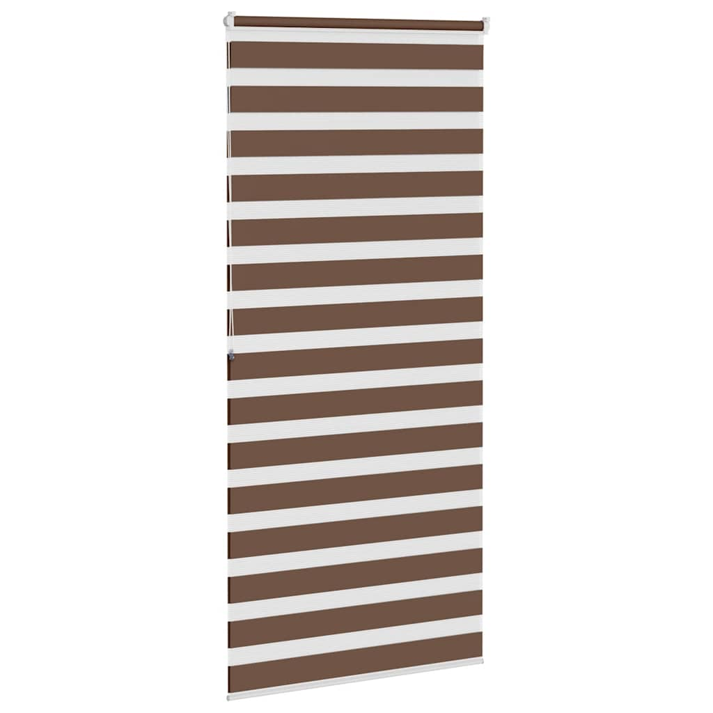 Zebra Blind Brown 95x200 cm Fabric Width 90.9 cm Polyester