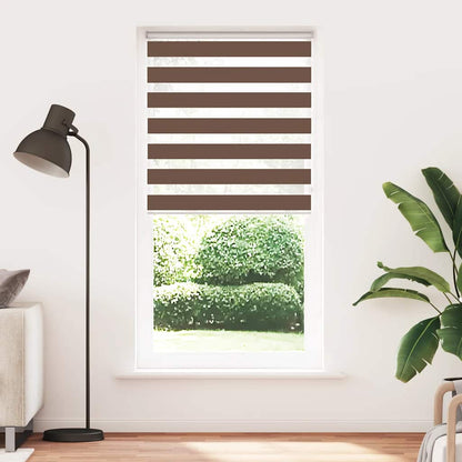 Zebra Blind Brown 100x200 cm Fabric Width 95.9 cm Polyester