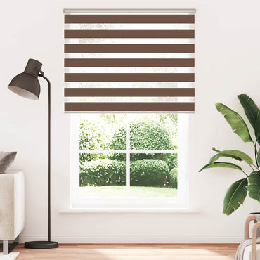 Zebra Blind Brown 140x200 cm Fabric Width 135.9 cm Polyester