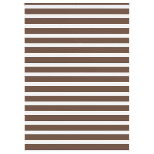 Zebra Blind Brown 165x200 cm Fabric Width 160.9 cm Polyester