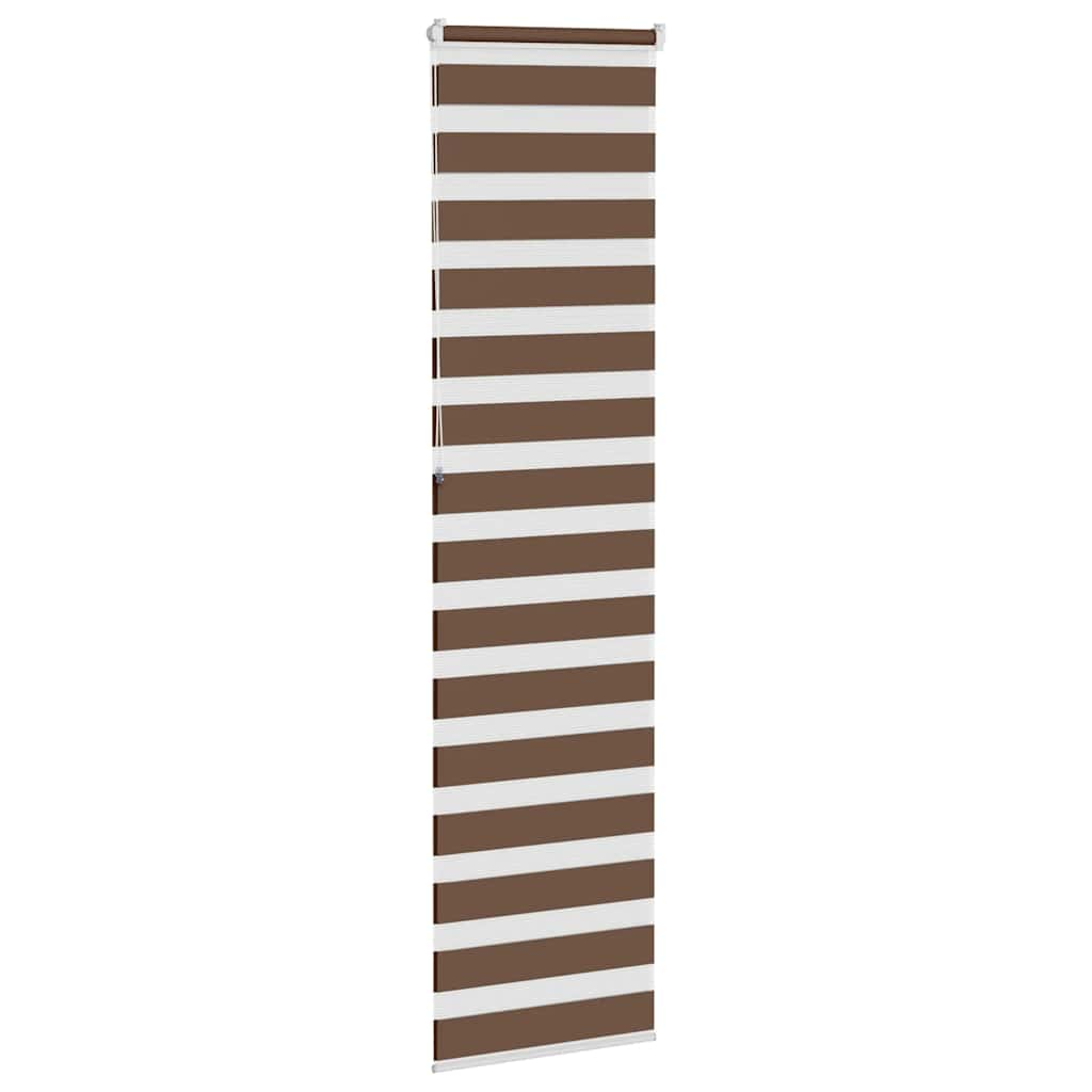 Zebra Blind Brown 60x230 cm Fabric Width 55.9 cm Polyester