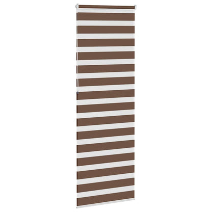 Zebra Blind Brown 75x230 cm Fabric Width 70.9 cm Polyester