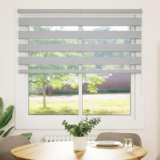 Zebra Blind Light Grey 145x100 cm Fabric Width 140.9 cm Polyester