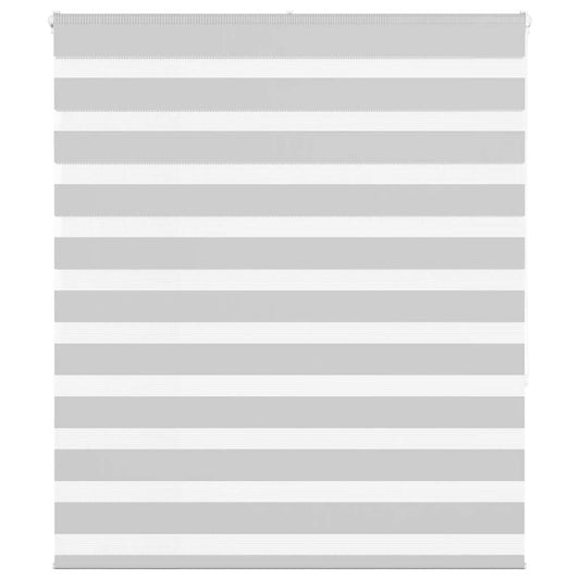 Zebra Blind Light Grey 130x150 cm Fabric Width 125.9 cm Polyester
