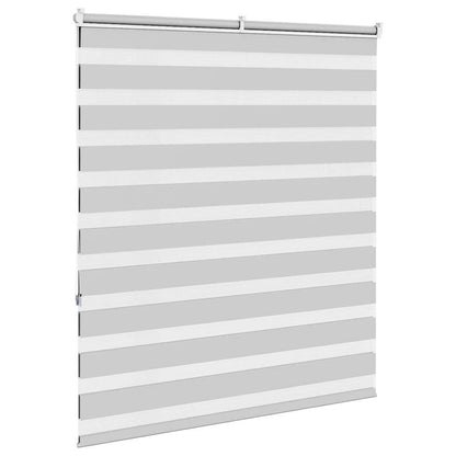 Zebra Blind Light Grey 130x150 cm Fabric Width 125.9 cm Polyester