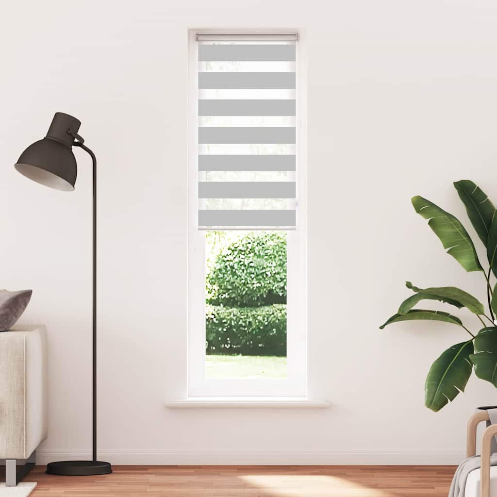 Zebra Blind Light Grey 55x200 cm Fabric Width 50.9 cm Polyester