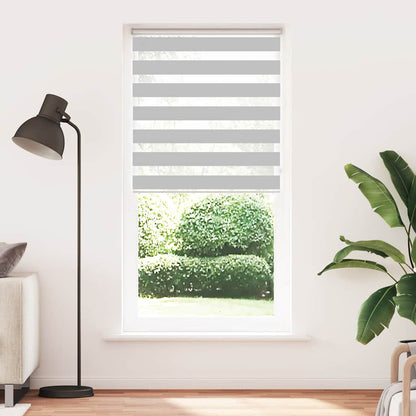 Zebra Blind Light Grey 110x200 cm Fabric Width 105.9 cm Polyester