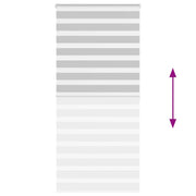 Zebra Blind Light Grey 110x200 cm Fabric Width 105.9 cm Polyester