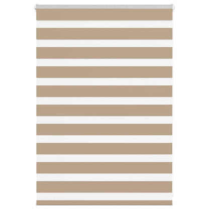 Zebra Blind Sand Brown 100x100 cm Fabric Width 95.9 cm Polyester