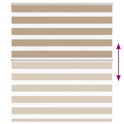 Zebra Blind Sand Brown 135x100 cm Fabric Width 130.9 cm Polyester