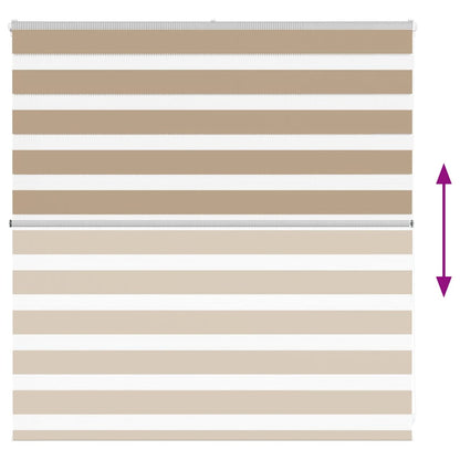Zebra Blind Sand Brown 140x100 cm Fabric Width 135.9 cm Polyester