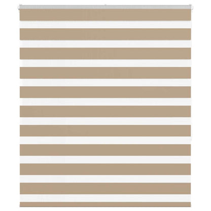 Zebra Blind Sand Brown 130x150 cm Fabric Width 125.9 cm Polyester