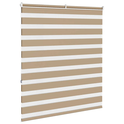 Zebra Blind Sand Brown 130x150 cm Fabric Width 125.9 cm Polyester