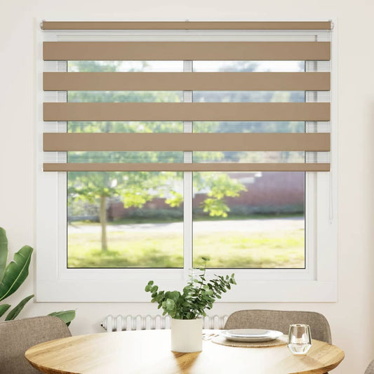 Zebra Blind Sand Brown 150x150 cm Fabric Width 145.9 cm Polyester