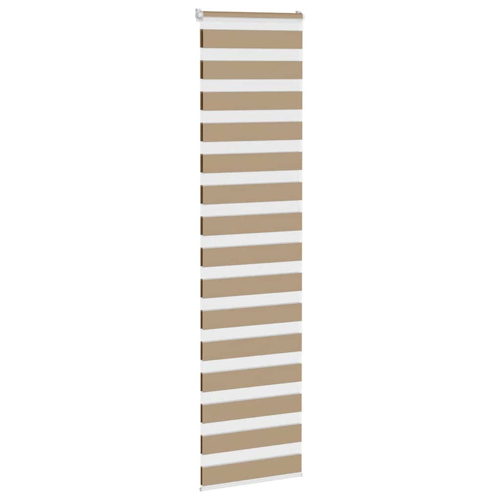 Zebra Blind Sand Brown 60x200 cm Fabric Width 55.9 cm Polyester