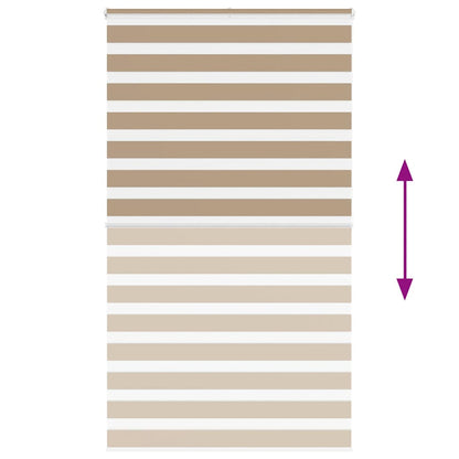 Zebra Blind Sand Brown 130x200 cm Fabric Width 125.9 cm Polyester