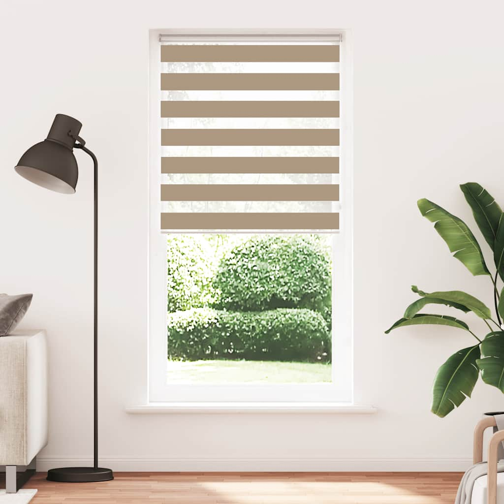 Zebra Blind Sand Brown 100x230 cm Fabric Width 95.9 cm Polyester