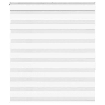 Zebra Blind White 125x150 cm Fabric Width 120.9 cm Polyester