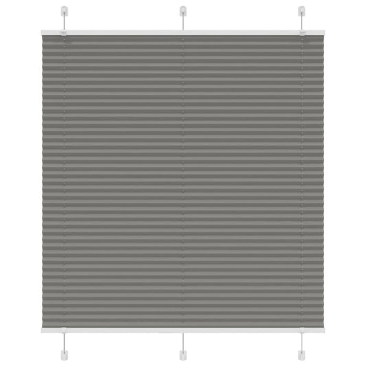 Pleated Blind Anthracite 120x100 cm Fabric Width 119.4 cm Polyester