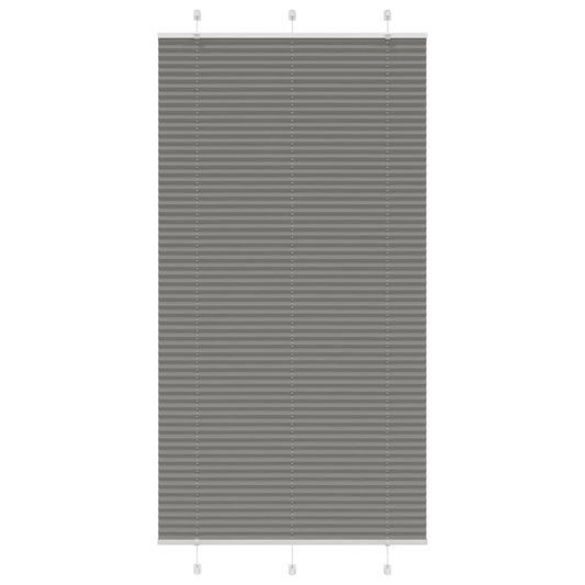 Pleated Blind Anthracite 105x200 cm Fabric Width 104.4 cm Polyester