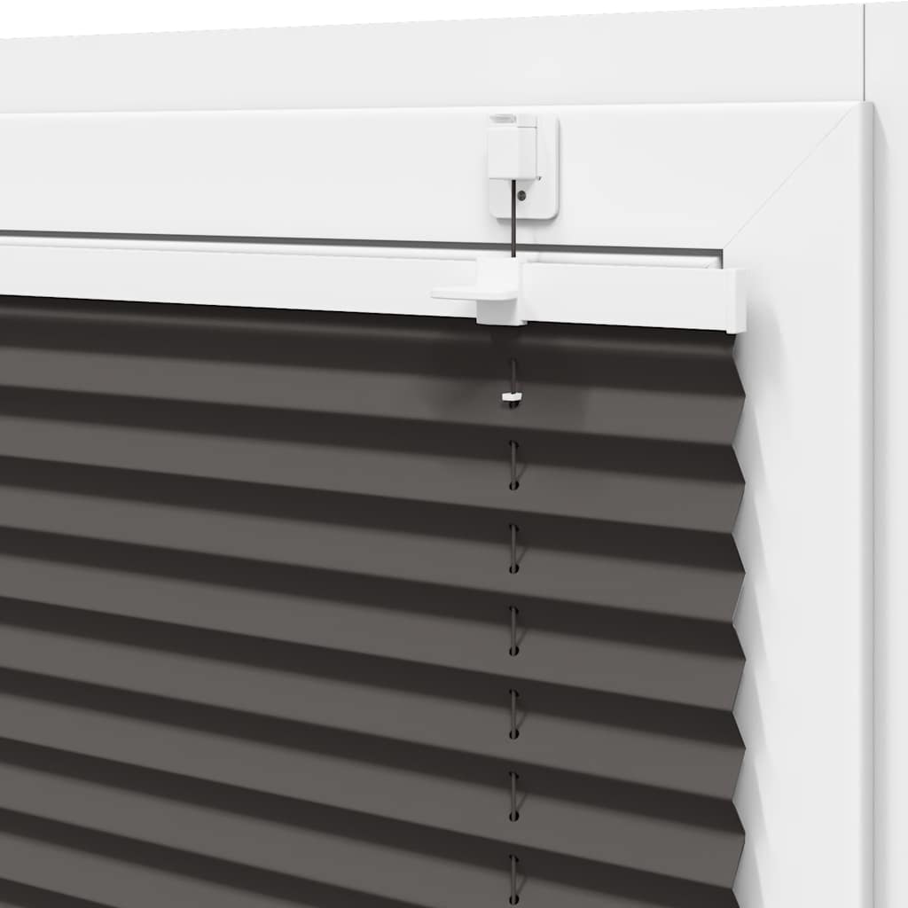 Pleated Blind Black 45x150 cm Fabric Width 44.4 cm Polyester