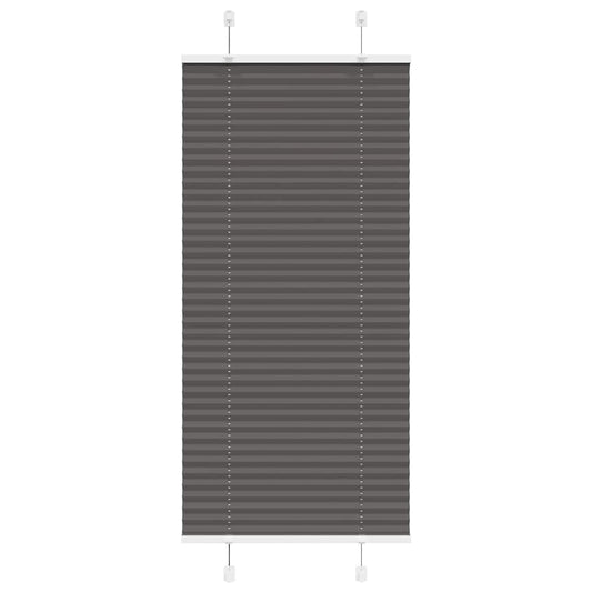 Pleated Blind Black 55x150 cm Fabric Width 54.4 cm Polyester