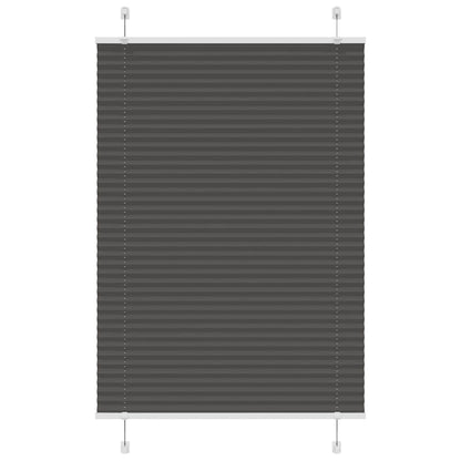Pleated Blind Black 100x150 cm Fabric Width 99.4 cm Polyester